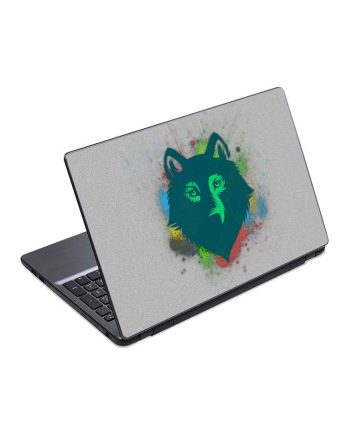 jual skin laptop wolf face drawing